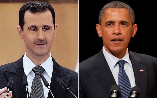 U.S. President Barack Obama $ Syrian President Bashar al-Assad