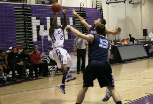 CCNY's shooting woes continued Tuesday night, despite McCoy's 10-point effort against the Bearcats. Photo by Jeff Weisinger