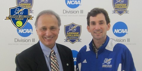 (Left to right) Lehman's Director of Athletics Dr. Martin L. Zwiren and Head Coach Jeffery Menaker.Credit: Lehman Athletics