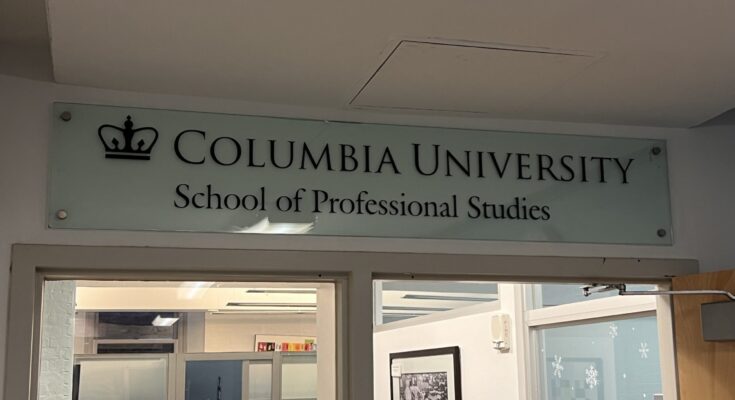 Columbia University sign