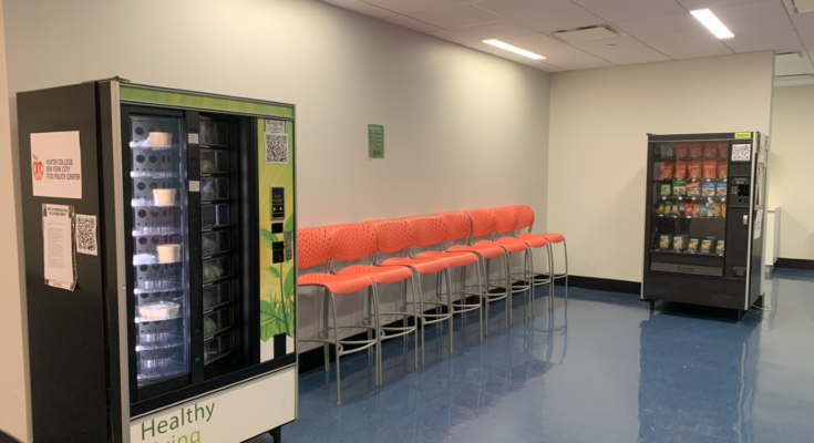 two vending machine-style food pantries