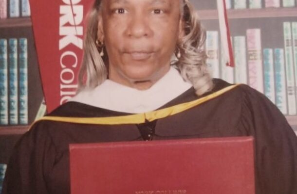 Pamela Rider holding degree