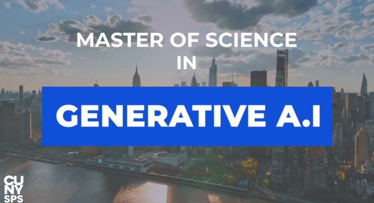 A graphic promoting the Generative AI Masters program, which began in January of 2026.
