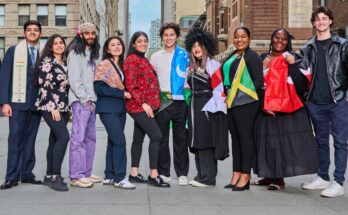 International Students photographed at Baruch Plaza.