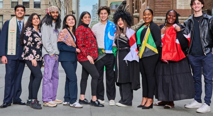 International Students photographed at Baruch Plaza.
