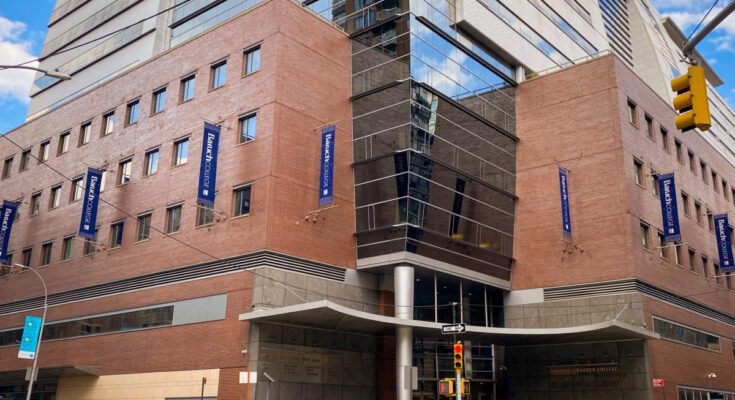 A shot of Baruch College, where major changes to their emailing system has gotten off the ground poorly.