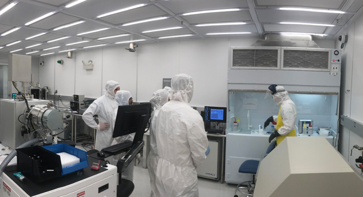 The “cleanroom” at the Dr. John T. Macdonald Foundation Biomedical Nanotechnology Institute at the University of Miami.