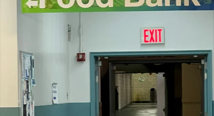 Entrance to the Lehman College Food Bank.